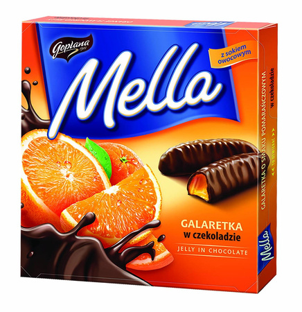 Mella galaretka w czekoladzie pomarańczowa 190g
