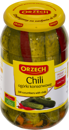 Ogórki konserwowe chili orz. 900g