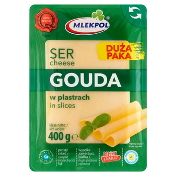 Ser żółty plas.  Gouda Mlekpol 400g