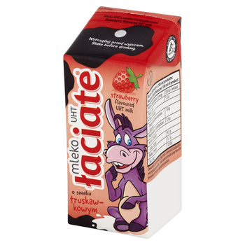Mleko łaciate 200ml truskawkowe