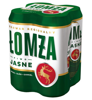 Łomża jasne puszka 4*1 0,5l