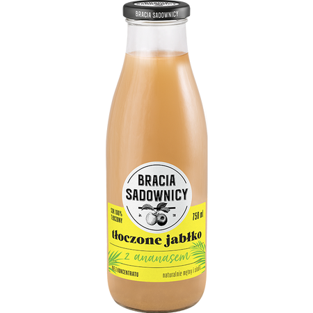 Tłoczone jabłko ananas but.0,75l