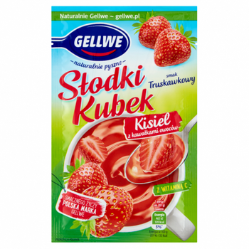 Kisiel Słodki Kubek Truskawkowy   Gellwe 28g