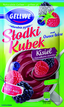 Kisiel Słodki Kubek Owoce Leśne Gellwe 28g