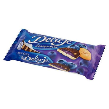 Delicje 147g jagodowe w czekol.