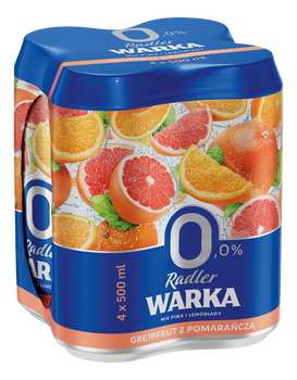 Warka Radler 0% Grej. Pom. 4-pak /0,5l/