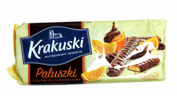 Paluszki z galaretką pomarańczową 144g