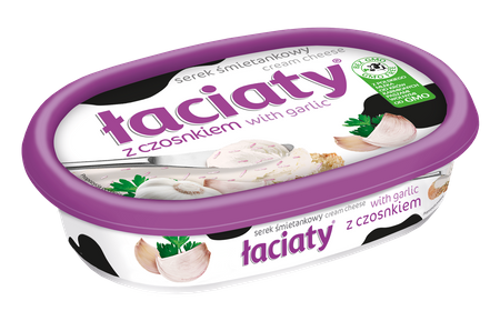 Serek łaciaty z czosnkiem 135g