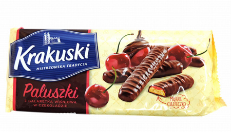 Paluszki z galaretką wiśniową 144g