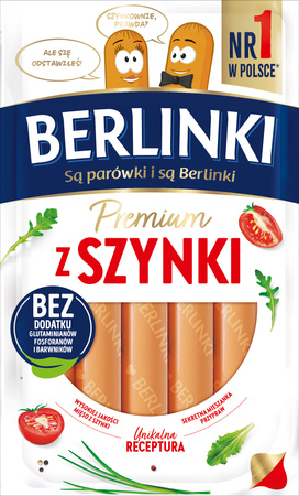 Parówki Berlinki z  szynki  225g
