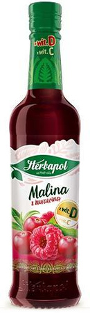 Syrop 420ml Herbapol malina-żurawina+wiit