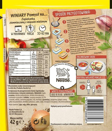 Pomysł na Zapiekan. Ziemn. z Mięsem 42g