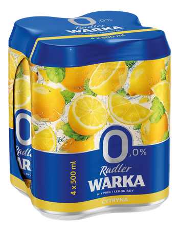 Warka Radler 0,0% B/A 4-pak /0,5l/