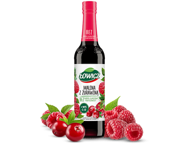 Syrop Malina żurawina Łowicz 400ml
