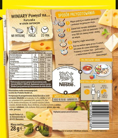 Pomysł na Kurczaka w Sosie Serowy. 28g
