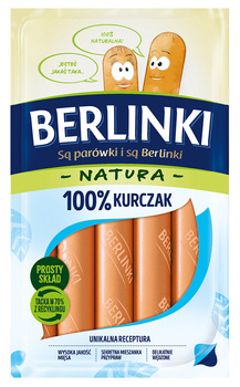 Parówki Berlinki Natura 100% kurczak 160g