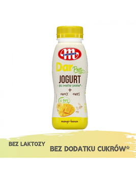 Jogurt bez laktozy bez cukru  Mango  Banan   250g