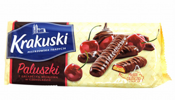 Paluszki z galaretką wiśniową 144g