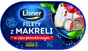 Filety z Makreli w sosie  pomidorowym Lisner 175g