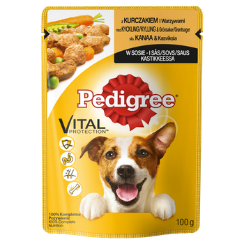 Pedigree Sasz. Kurcz. + Warzywa /100g/