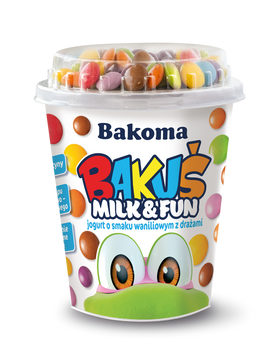 Bakuś Jogurt Waniliowy  z drażami 135g