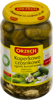 Ogórki koserwowe z czosnk. 830g