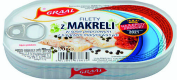Filety z Makreli w sosie pieprzowym   Graal 170g