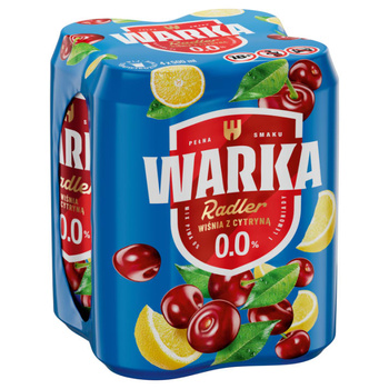 Warka Radler 0,0% B/A Wiśnia cytryna 4-pak /0,5l/