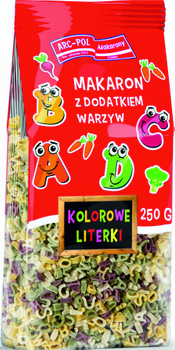 Makaron Popularny kolorowe  Literki 250g