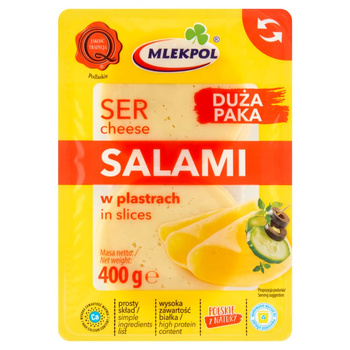 Ser żółty plas. salami Mlekpol 400g