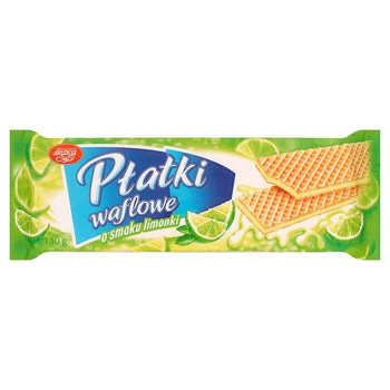 Płatki waflowe 130g limonka skawa