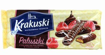 Paluszki z galaretką malinową 144g