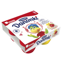 Danonki Mega Truskawka-Wanilia-Banan 4*90g