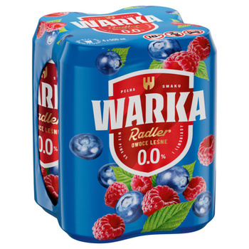 Warka Radler 0,0% B/A Owoce Leśne 4-pak /0,5l/