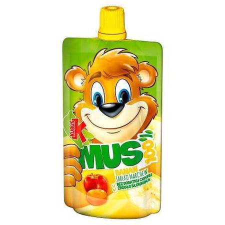 Kubuś mus 100% z owoców-banan 100g