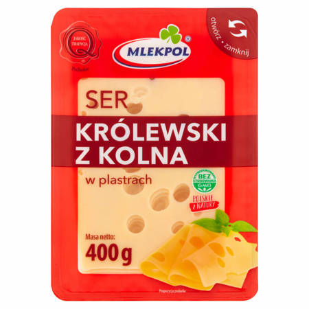 Ser żółty plas.  Królewski Mlekpol 400g