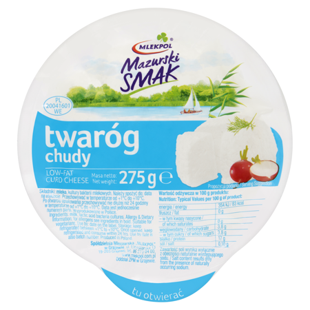 Twaróg mazurski lekki Mlekpol 275g