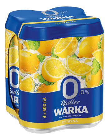 Warka Radler 0,0% B/A 4-pak /0,5l/