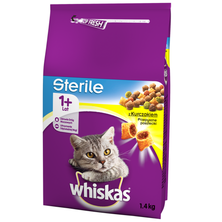 Whiskas Dry z Kurczak. Steril. /1400g/